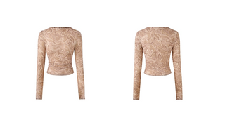 [NOTAWEAR] Mesh Print Long Sleeve T-Shirt