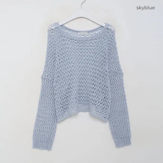 Perforated Cropped Knit