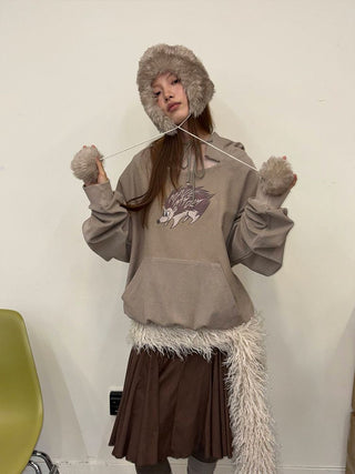 [NeverSeez] Printed Graphic Hoodie