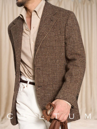 [CULTUM] Wool Prince of Wales Check Blazer