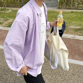 overfit cotton color shirts