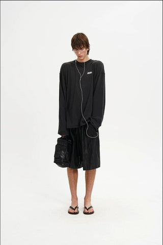 [MASONPRINCE] Double Layer Collar Long Sleeve Tee