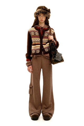 [Moromoro2] Fair Isle Mohair Blend Cardigan