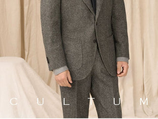 [CULTUM] Wool Herringbone Neapolitan Suit
