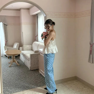 Shirred satin top