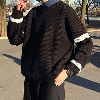 Sleeve Line Bicolor Knit