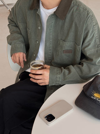 Slow Pigment Crop Work Shirt