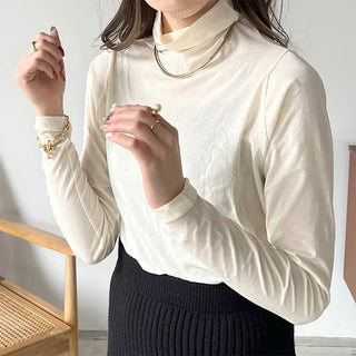 See-through turtleneck t-shirt
