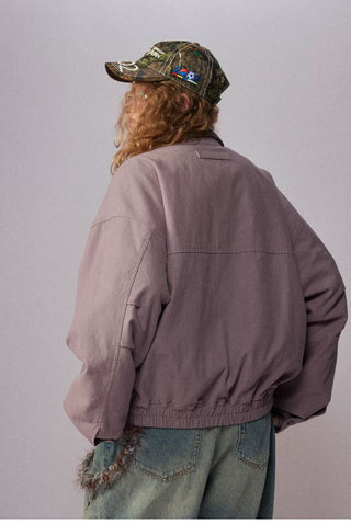 [Monterest] Washed Cotton Work Jacket with Leather Collar