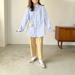 Pintuck Cotton Pants