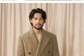 [CULTUM] Heavyweight Wool Herringbone Polo Coat