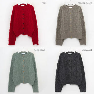 Round Cable Cardigan