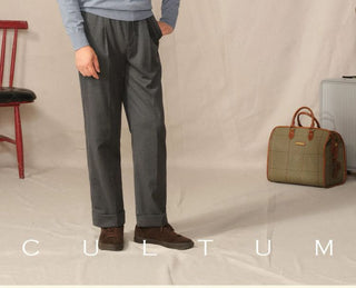 [CULTUM] Cashmere Blend Mock Neck Sweater