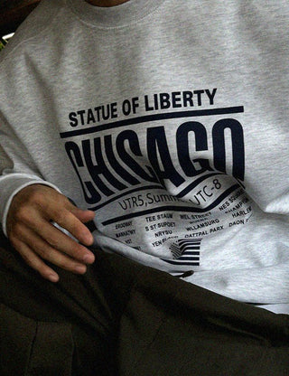 [USA SUPIMA] CHICAGO Sturdy Sweatshirt (2 colors)