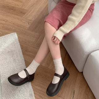 0422 Velcro Button Mary Jane Loafers (3 colors)