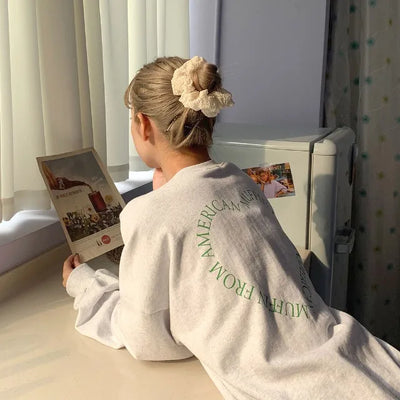 Back lettering sweatshirt