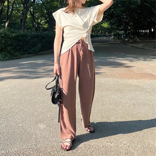 Banding linen pants
