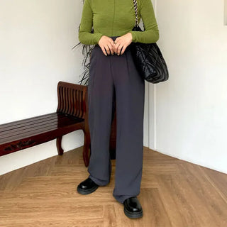 Wide-button slacks