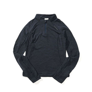 [Monterest] Fleece-Lined Half-Zip Long Sleeve Tee