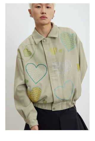 CONP Heart Zip-Up Jacket (Beige)