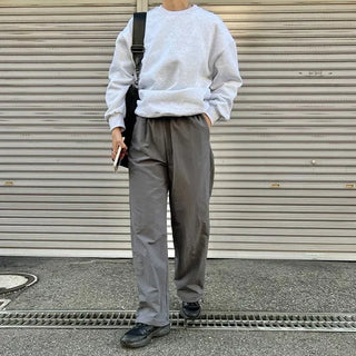 Nylon wide-leg pants