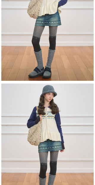 [NECY] North Fantasy Lace Hem Cardigan