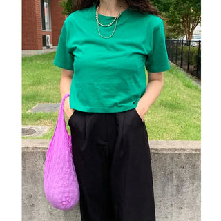 colorful cherry bomb crop t