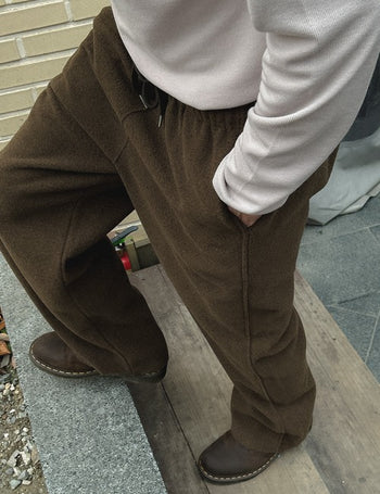 [Wool 30%] Long Elastic Waist Pants (3 colors)