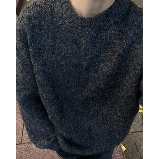 Wool-blend color round knit