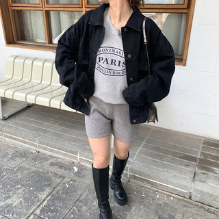 Pocket knit shorts