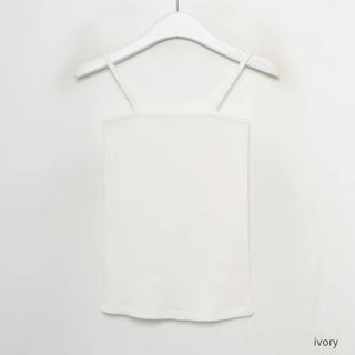 Ribbed square camisole