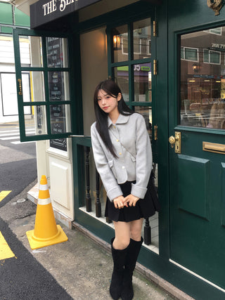 (Pleated skirt with built-in inner shorts)