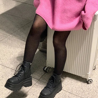 Polka dot sheer stockings