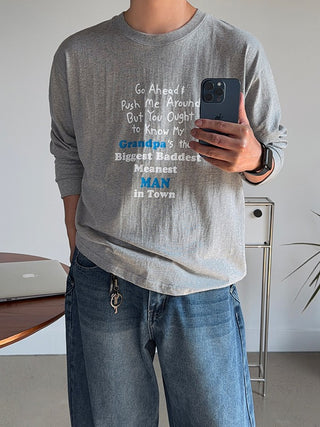 Grandpa Lettering Ribbed T-shirt