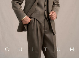 [CULTUM] 1930s Wool Blend Stripe Suit Set