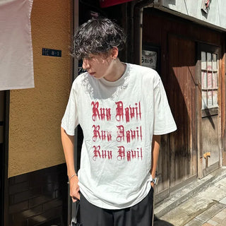 Devil Lettering Short-Sleeve T-Shirt