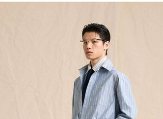 [CULTUM] Striped Pocket Work Shirt