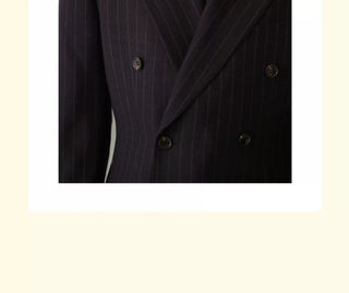 [CULTUM] 1930s Pinstripe Double-Breasted Peak Lapel Suit