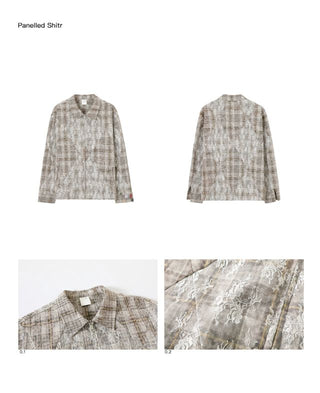 CONP Lace patchwork shirt (gray)
