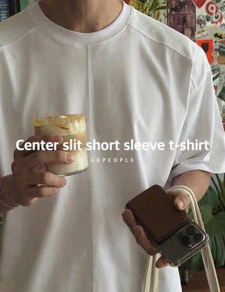1 + 1 Center Cut Short Sleeve T-shirt (8 colors, S~XL)