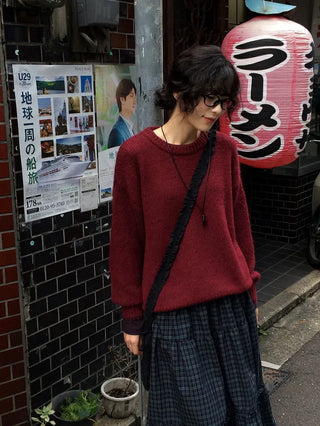Wool round knit