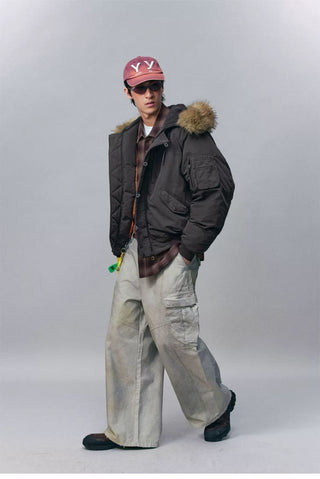 [Monterest] N2B Hooded Down Jacket with Fur Trim
