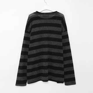 (Unisex) Striped Knit Long T-Shirt