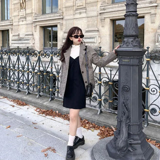Basic check jacket
