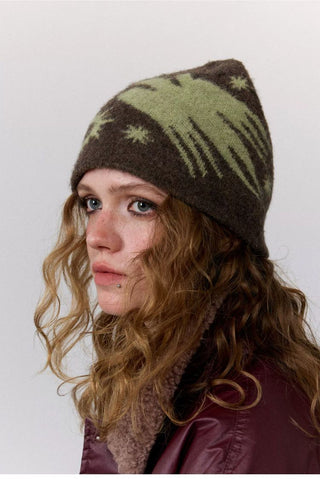[Monterest] Jacquard Pattern Brushed Knit Beanie