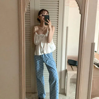 Shirred satin top