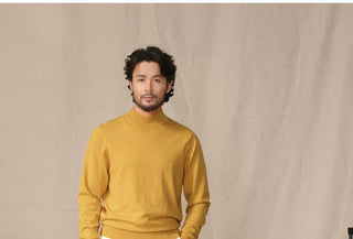 [CULTUM] Cashmere Blend Mock Neck Sweater