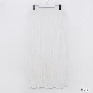 Shirred long skirt