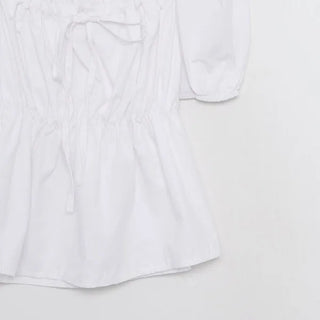 2-way Shirred Ribbon Blouse