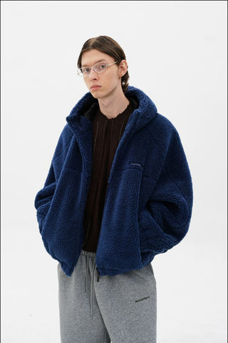 [MASONPRINCE] Fleece Hooded Jacket